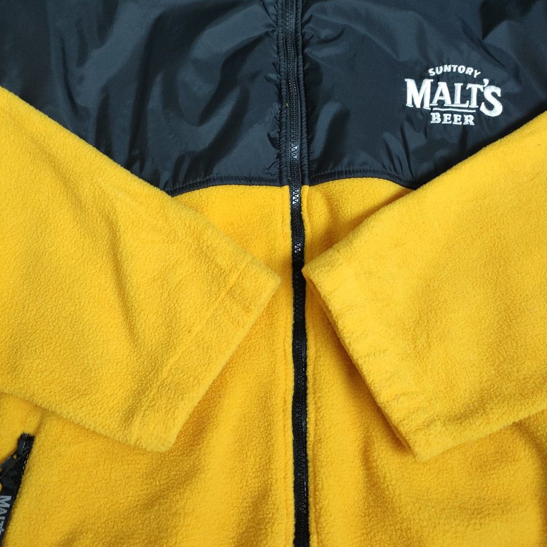 Vintage Suntory Malts Beer Fleece jacket on Carousell