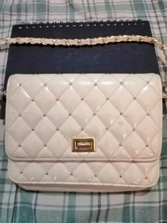 White Quilted Glossy Bag