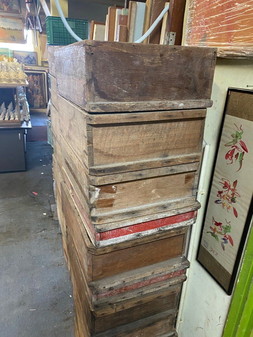 Wooden Cracker Boxes, Furniture & Home Living, Outdoor Furniture on