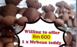 WTB Mr bean teddy offering Rm500 for 1qty mr bean teddy Collection item 3
