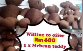 WTB Mr bean teddy offering Rm500 for 1qty mr bean teddy Collection item 1