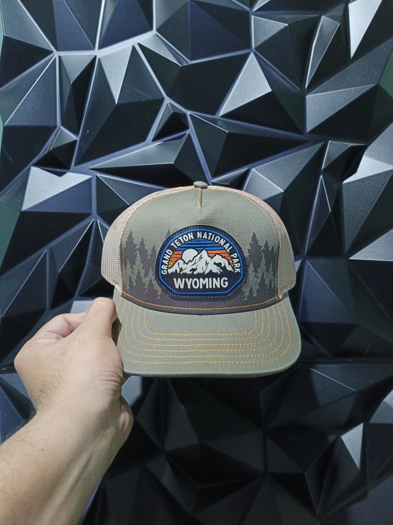 WYOMING OUTDOOR INSPIRED TRUCKER HAT BY HAT GRAPHIX on Carousell
