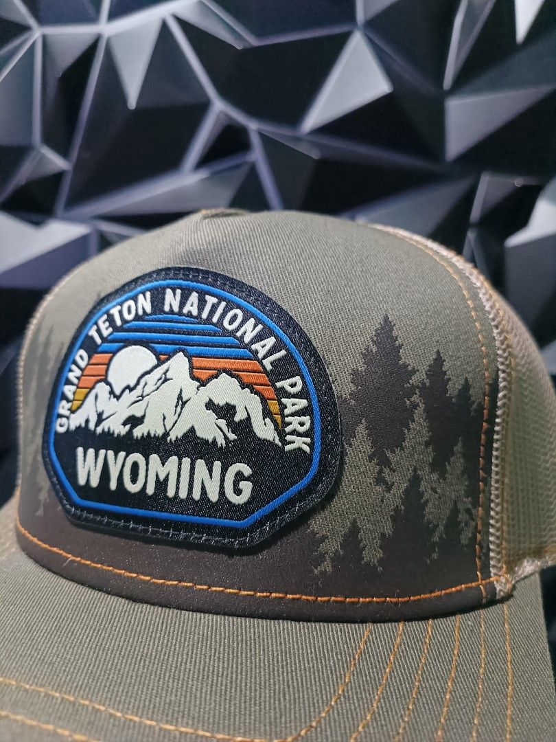 WYOMING OUTDOOR INSPIRED TRUCKER HAT BY HAT GRAPHIX on Carousell