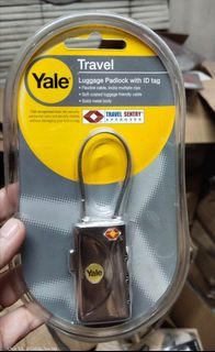Yale travel  luggage padlock with ID tag TSA approved #YTL1/30/350/1