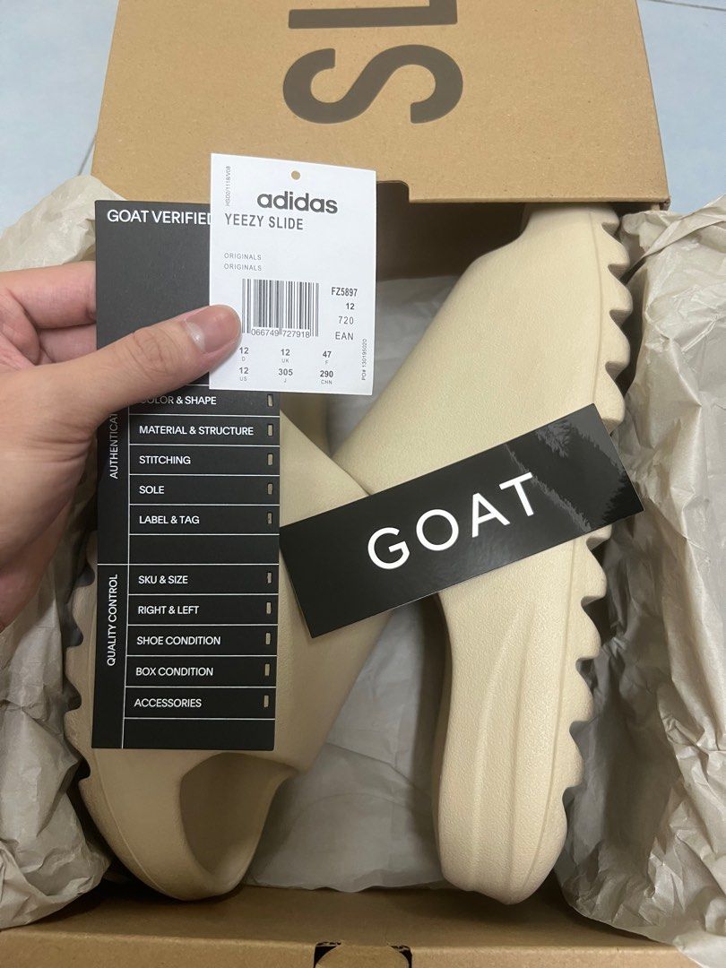 Yeezy Slide Bone UK12, Luxury, Sneakers u0026 Footwear on Carousell