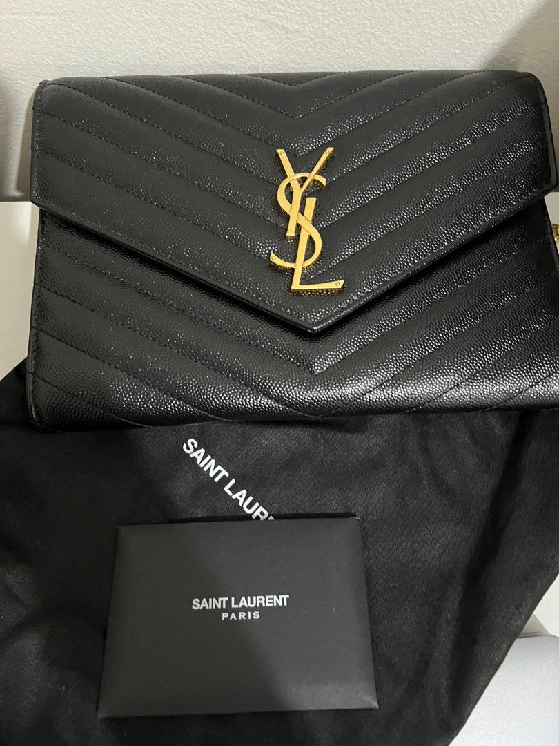 Ysl black envelope clutch on sale