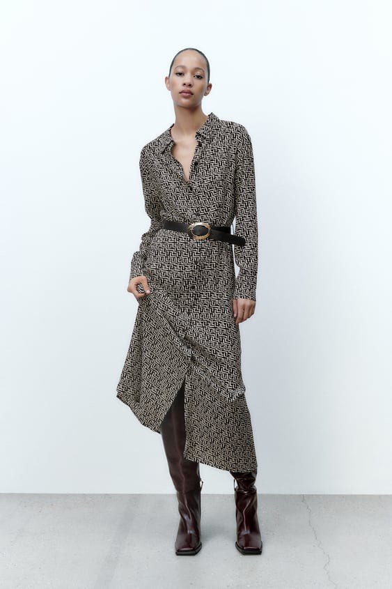 Zara Belted Striped Shirt Dress, Women's Fashion, Dresses & Sets