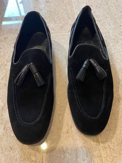 Zara Black suede loafers men’s shoes UK10