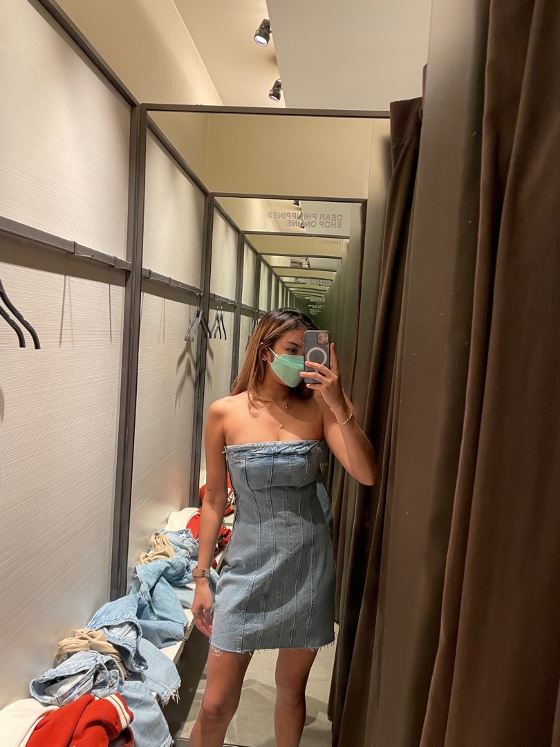 Zara Denim Dress (runs small) on Carousell