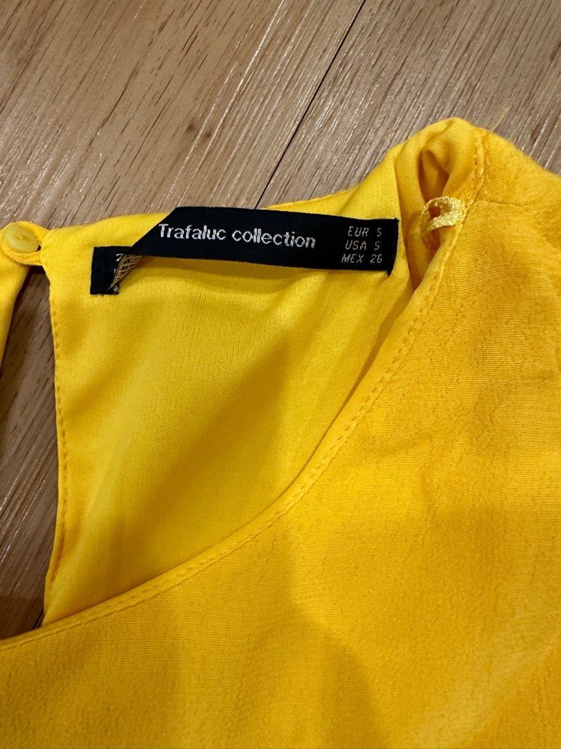 Yellow shift dress zara hotsell