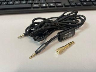 [2025A] Philips Fidelio 3.5mm Audio Aux In cable With 6.5mm Audio Jack Adapter (3 metres)