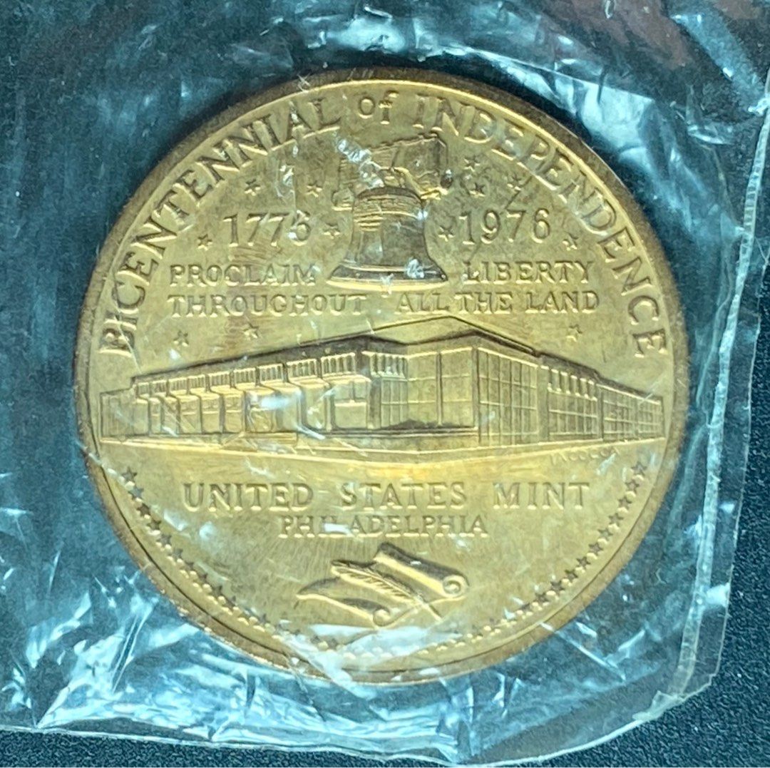 罕見】接近50年前發行🇺🇸 美國獨立200週年紀念幣200th Anniversary of United States 1776-1976  Bicentennial of Independence., 興趣及遊戲, 收藏品及紀念品, 錢幣- Carousell