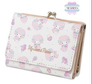 Directly shipped from Japan, limited stock available, Japanese version Sanrio Piano three-fold compartment wallet / card slots / comes with coin pocket #C202306007 (in stock)64224722872577110