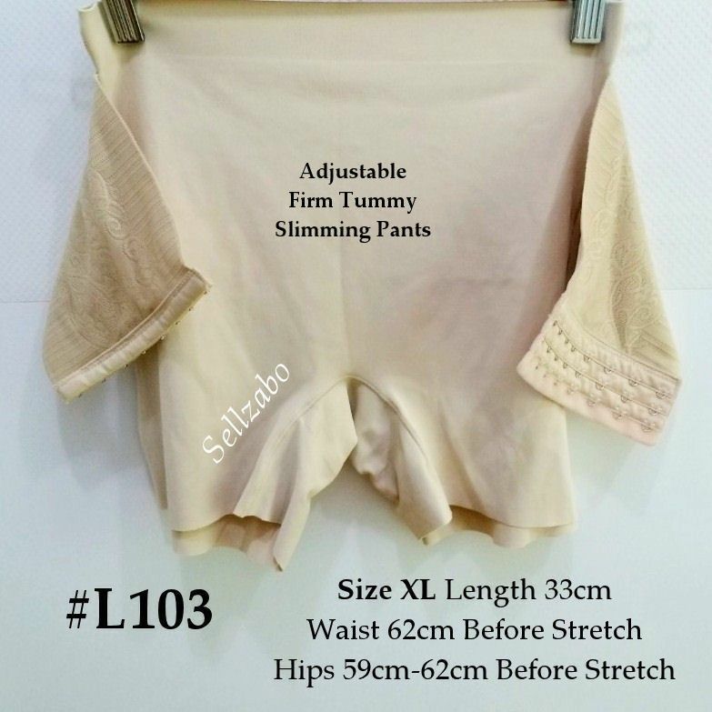 👙 #U10 : Size XL High Waist Adjustable Slimming Shorts Pants Cum Panty  Firm Firming Tummy & Thighs Slim Wear Beige Colour Ladies Girls Women  Female