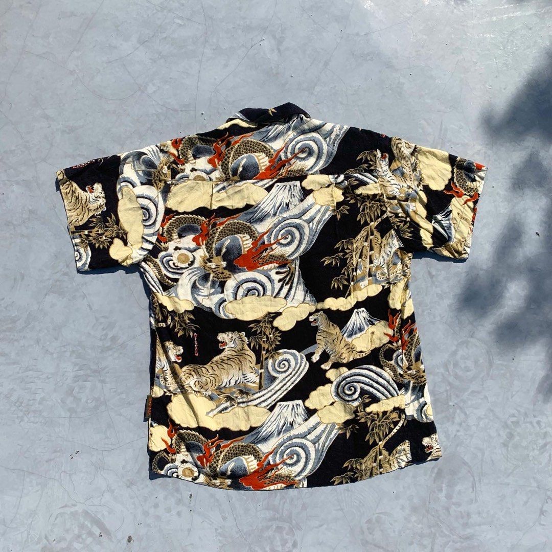 🔥 Vintage Stussy Outdoor All Season Gear shirt (Stussy戶外浮世繪