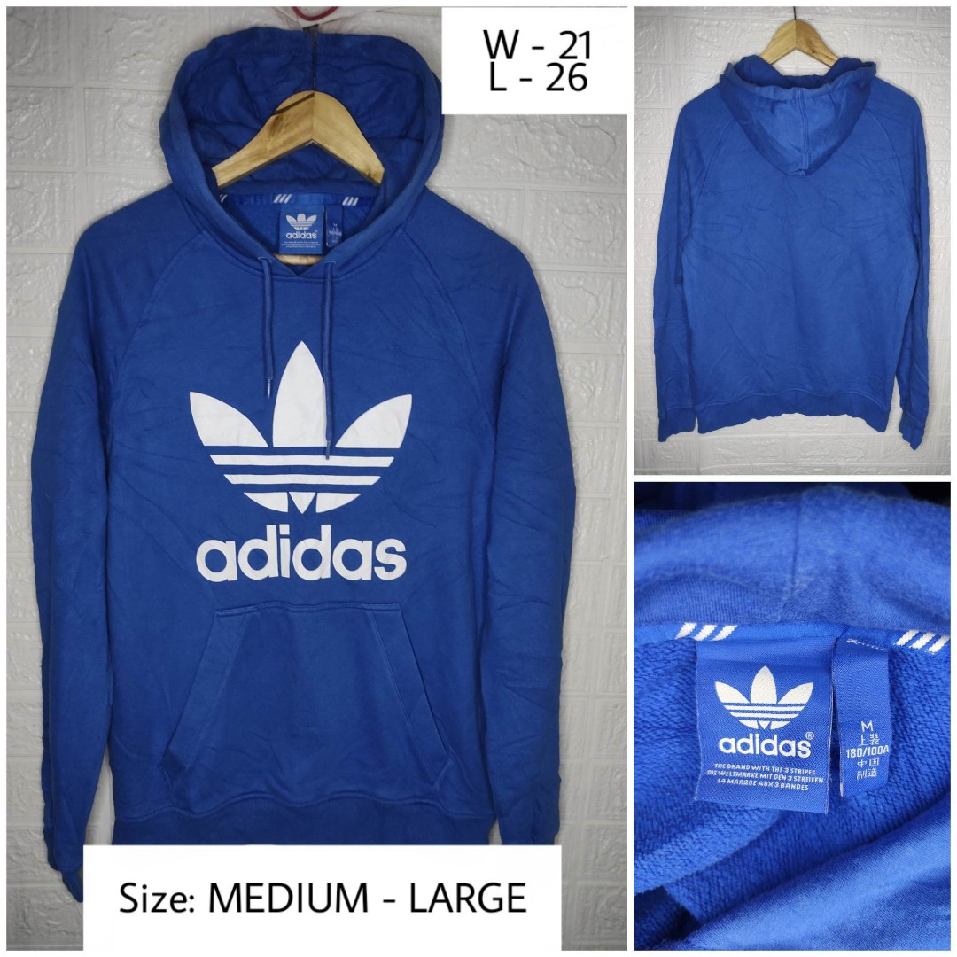 Adidas blue hoodie on Carousell