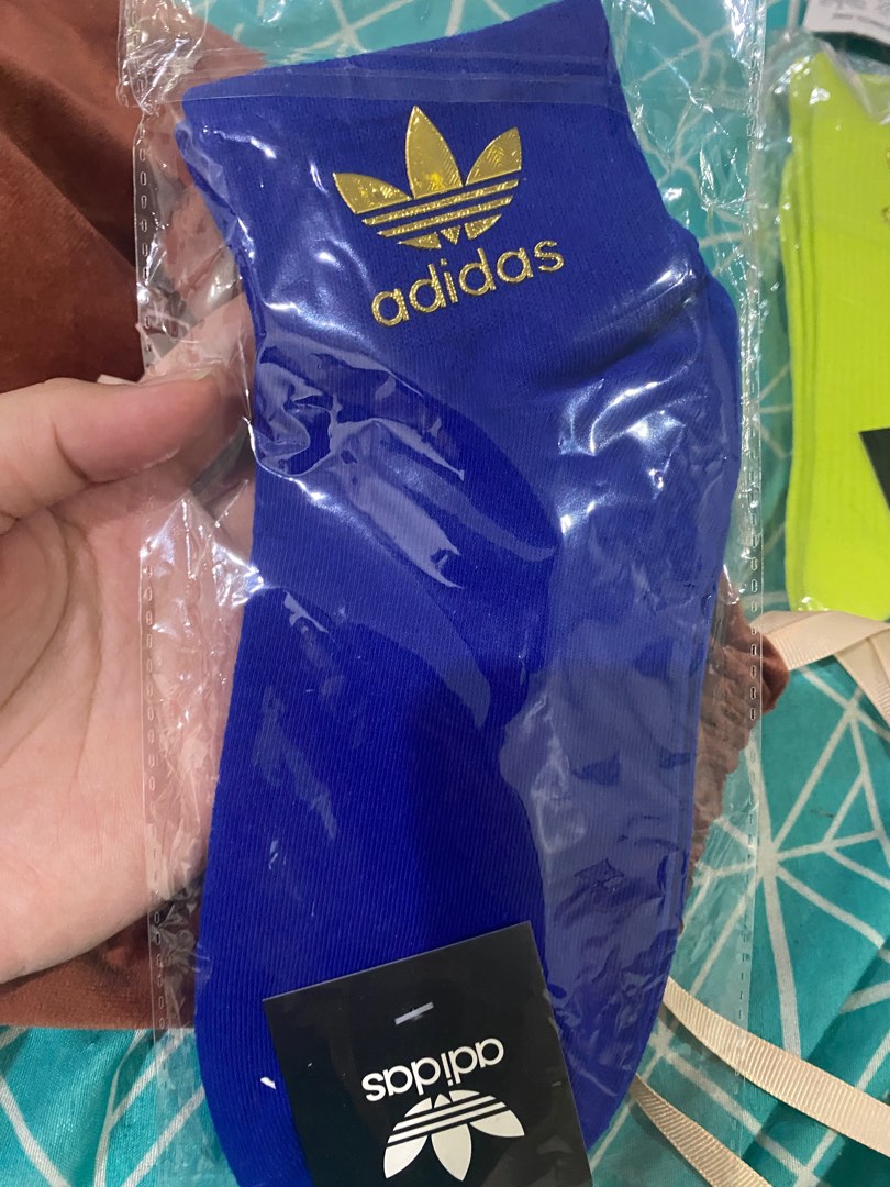 Adidas blue socks on Carousell