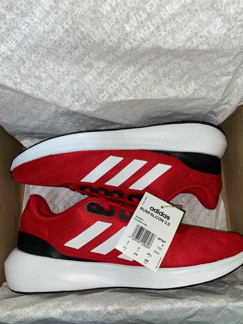 ADIDAS RUNFALCON 3.0 RED Men s Fashion Footwear Sneakers on