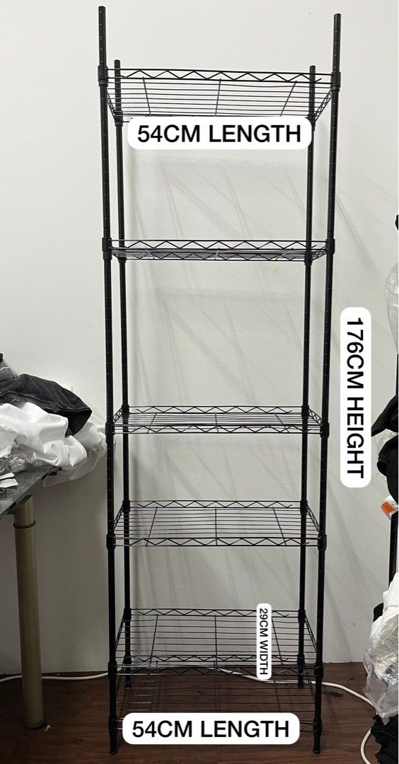 ADJUSTABLE METAL RACK [176CM HEIGHT], Furniture & Home Living