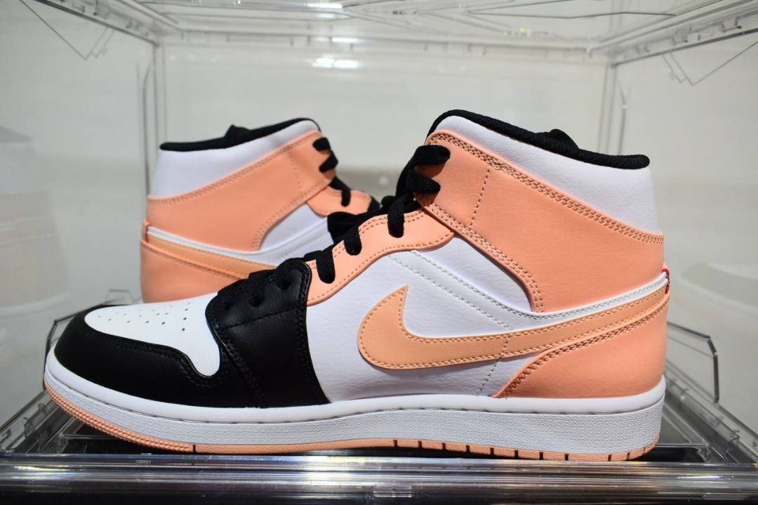 Air Jordan 1 Mid White Arctic orange Black Men s Fashion