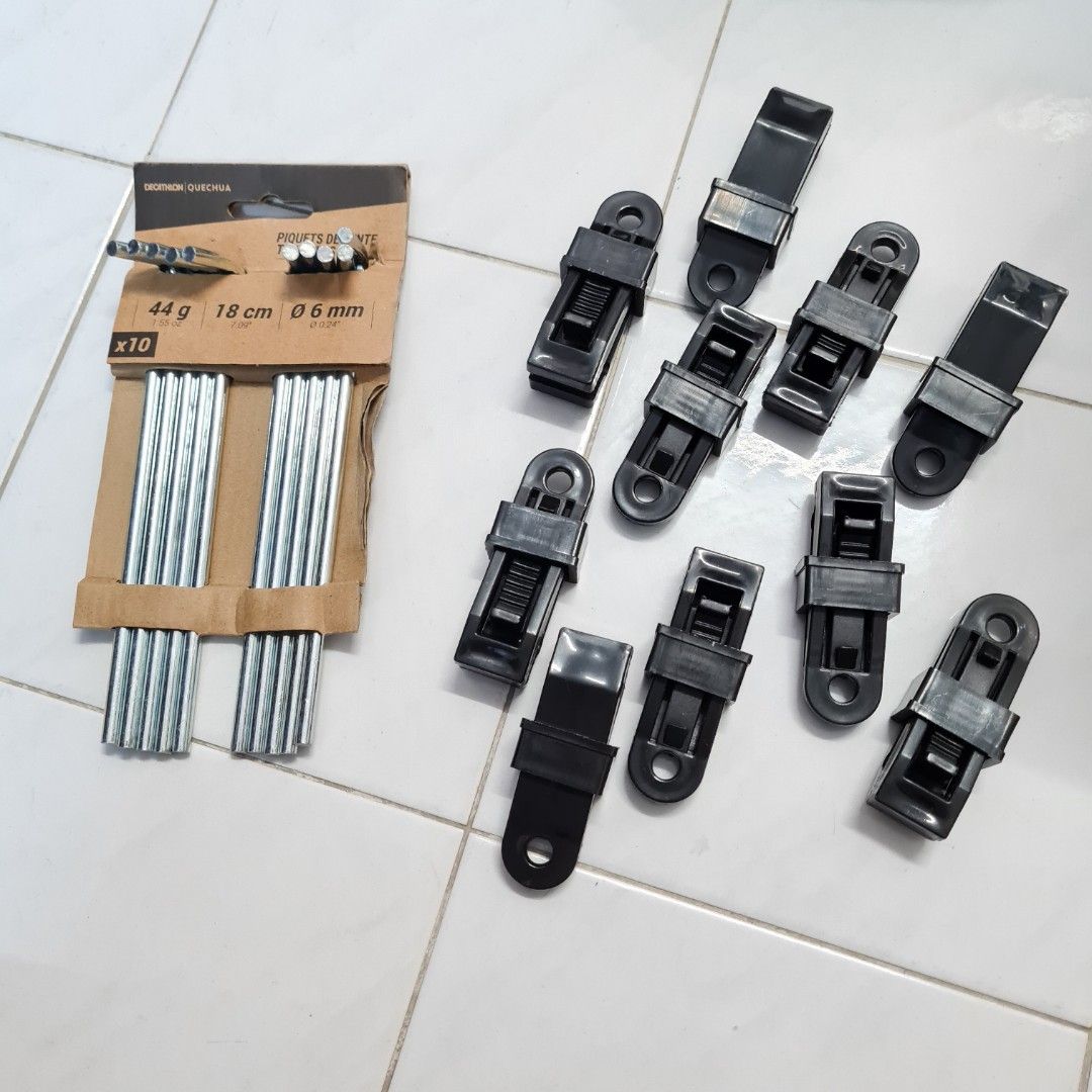 All New Decathlon Tent Peg with Camping Tent Clip, Sports Equipment