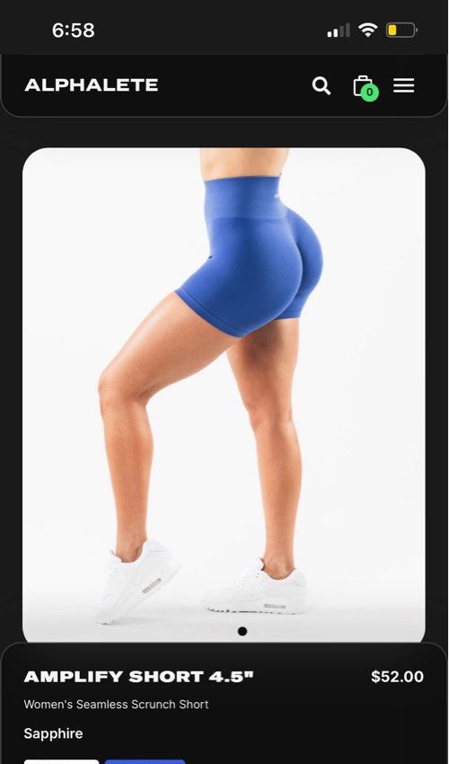 Alphalete amplify shorts 4.5” sapphire, 女裝, 運動服裝- Carousell