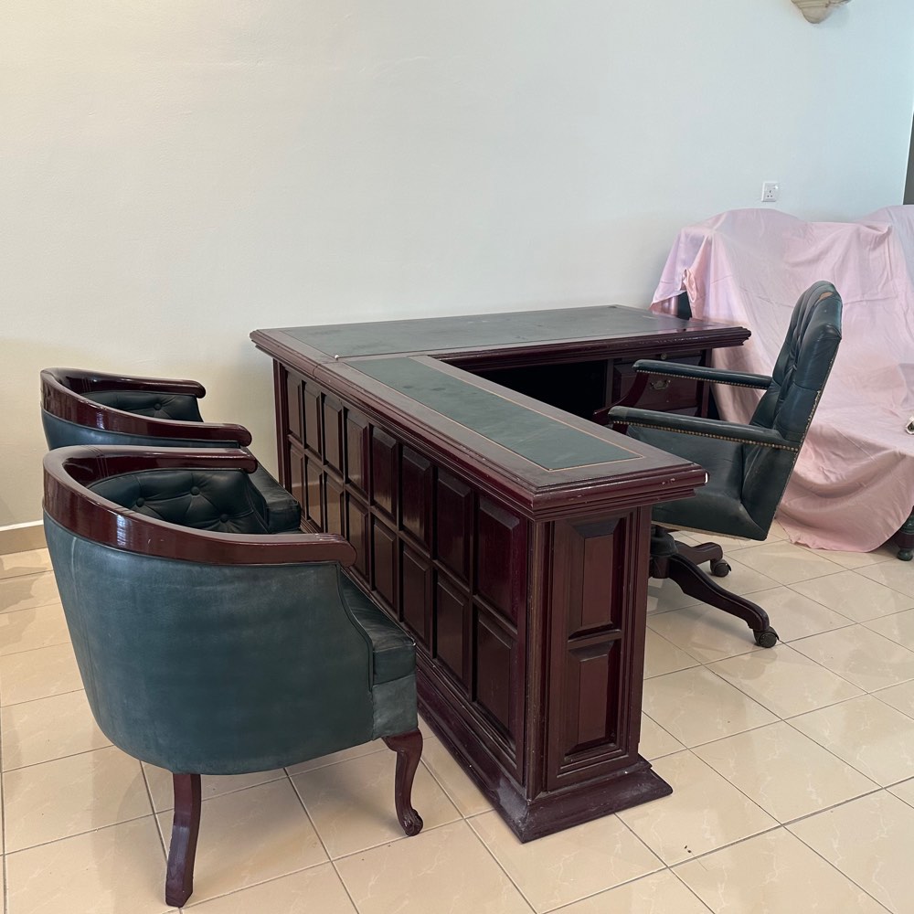 Antique office chair and table set (used by a general before