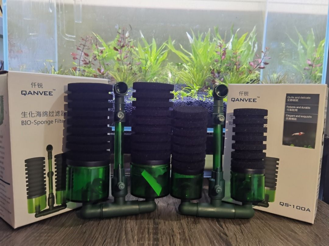 Aquarium Filter qs200a Air Pump Hang style Bio Sponge Filter for