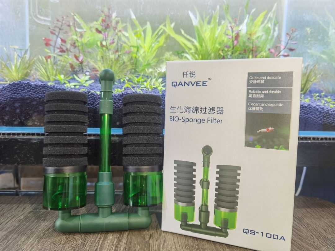 Aquarium Filter qs200a Air Pump Hang style Bio Sponge Filter for