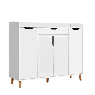 Artiss Shoe Cabinet Shoes Storage Rack 120cm Organiser White