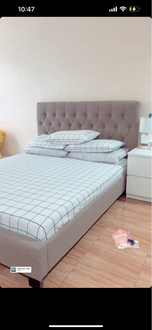 Bed Frame Queen Size (FOAM MATTRESS NOT ONCLUDED) on Carousell