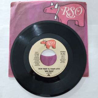 Bee Gees || How Deep Is Your Love b/w Can't Keep A Good Man Down RSO RS 882 [Pop 7" 45 rpm single]