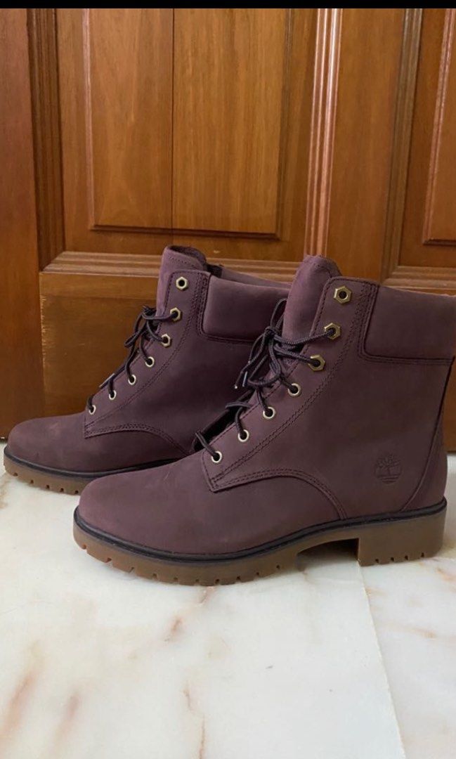 BN Timberland Jayne Dark Purple Nubuck 6 Waterproof Boots