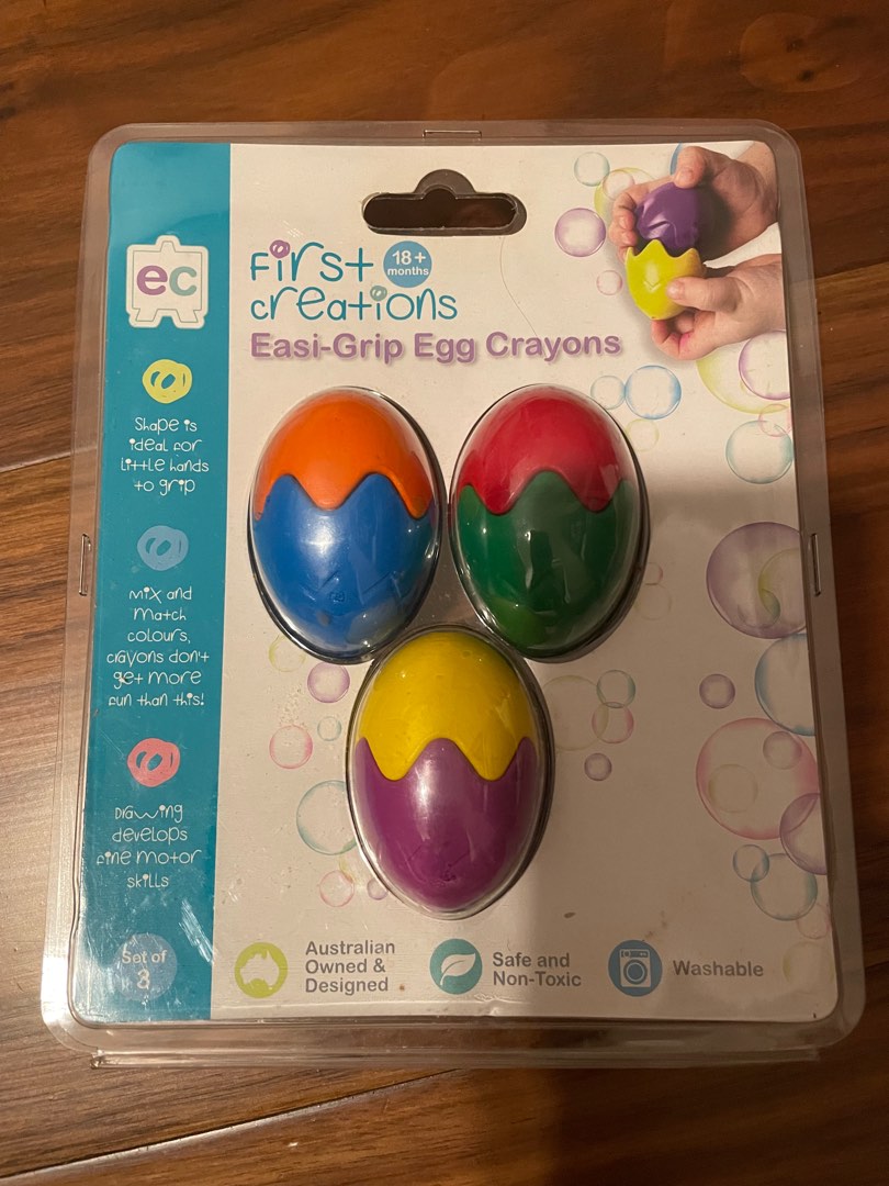 EC First Creations Easi-Grip Egg Crayons Set 3