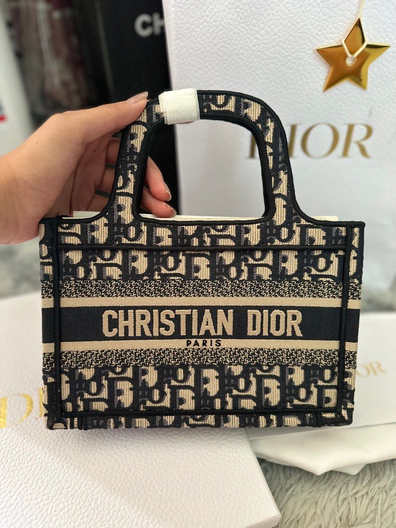 Christian dior mini book tote cheap