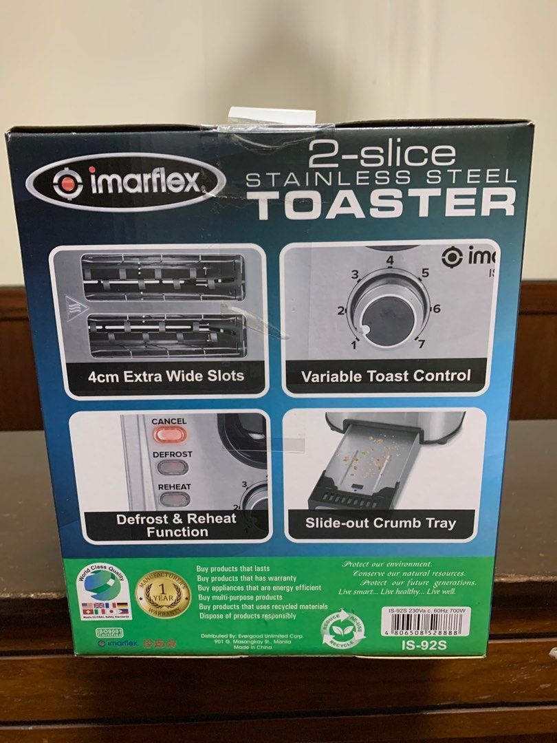 Brand New Imarflex Stainless Steel Toaster on Carousell
