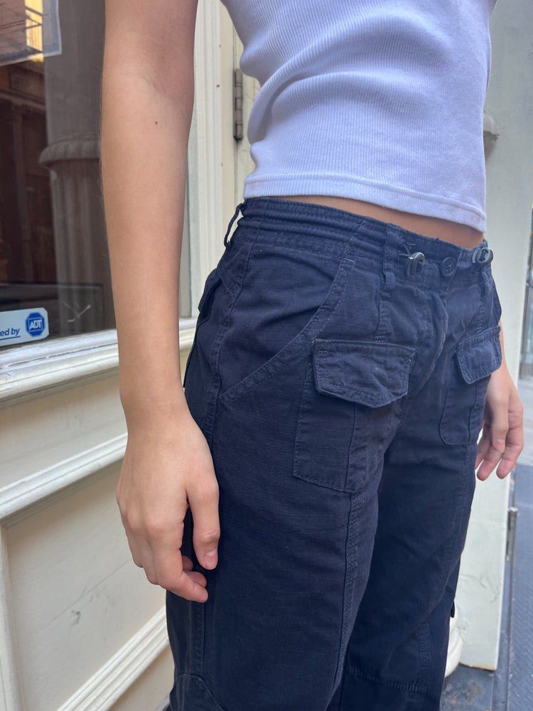 brandy melville kim cargo pants in navy blue military green and dark grey authentic batch spree Women s Fashion Bottoms Other Bottoms on Carousell