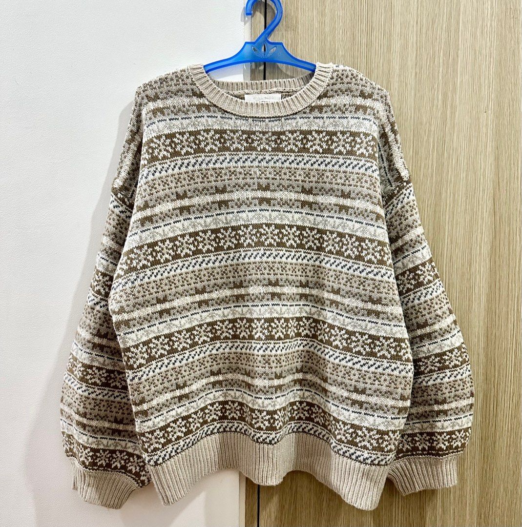 Brown Knitted Oversized Sweater