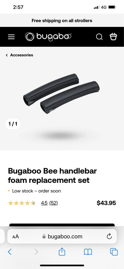 Bugaboo bee plus hot sale handlebar locks replacement set