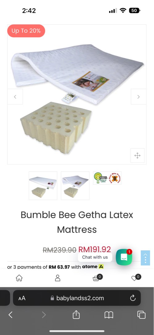 Bumble bee latex mattress discount