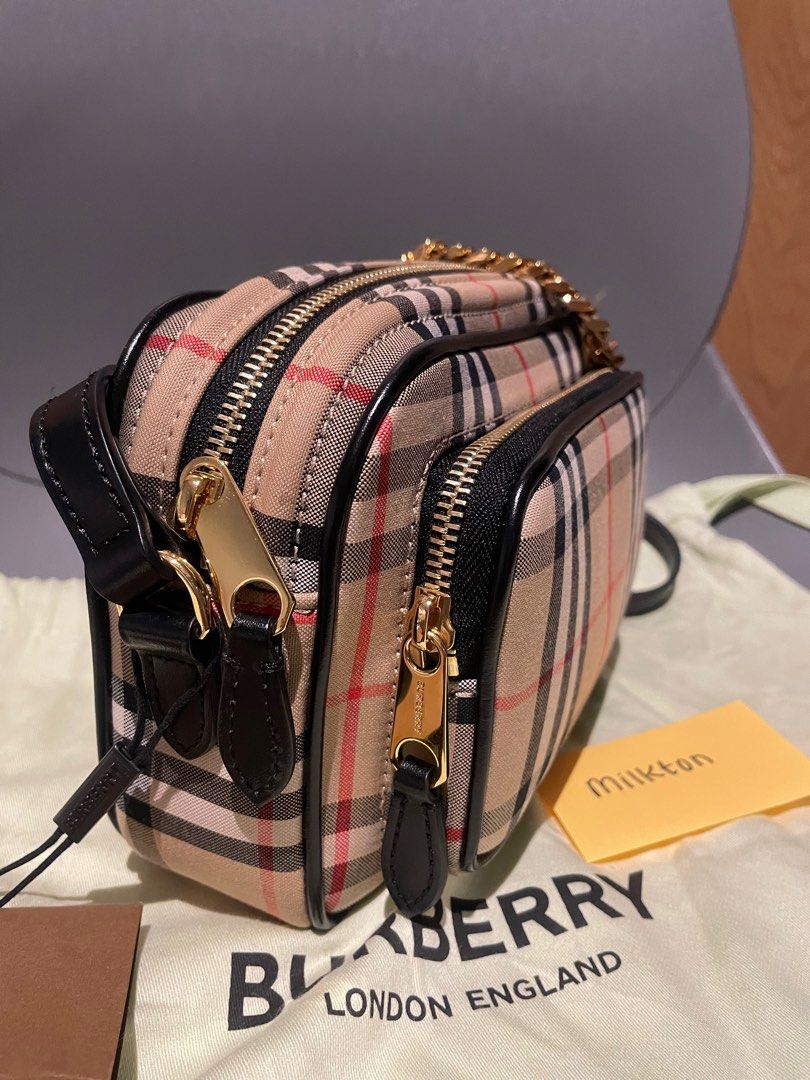 Burberry Nova Camera bag with leather and gold chain Luxury Bags