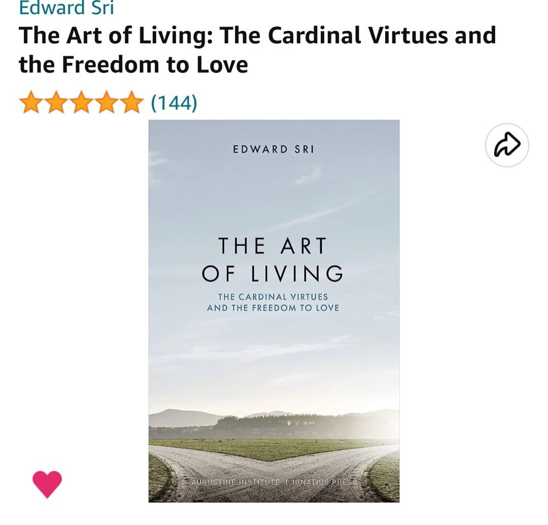 Catholic spiritual book - The art of living by Edward Sri - BRAND NEW ...