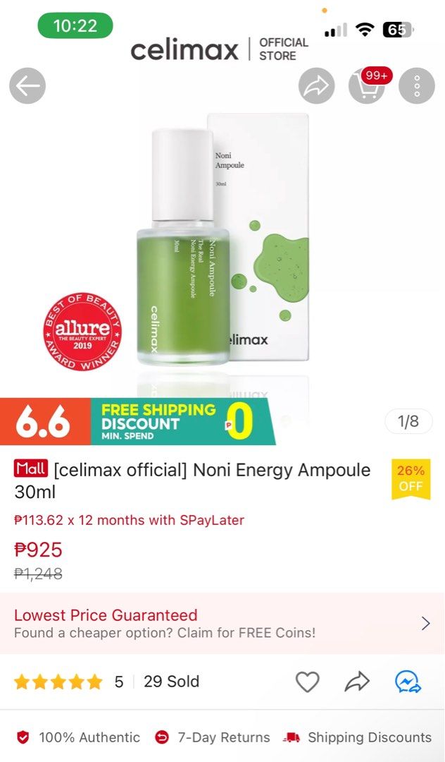 Celimax Noni Energy Ampoule 30ml on Carousell