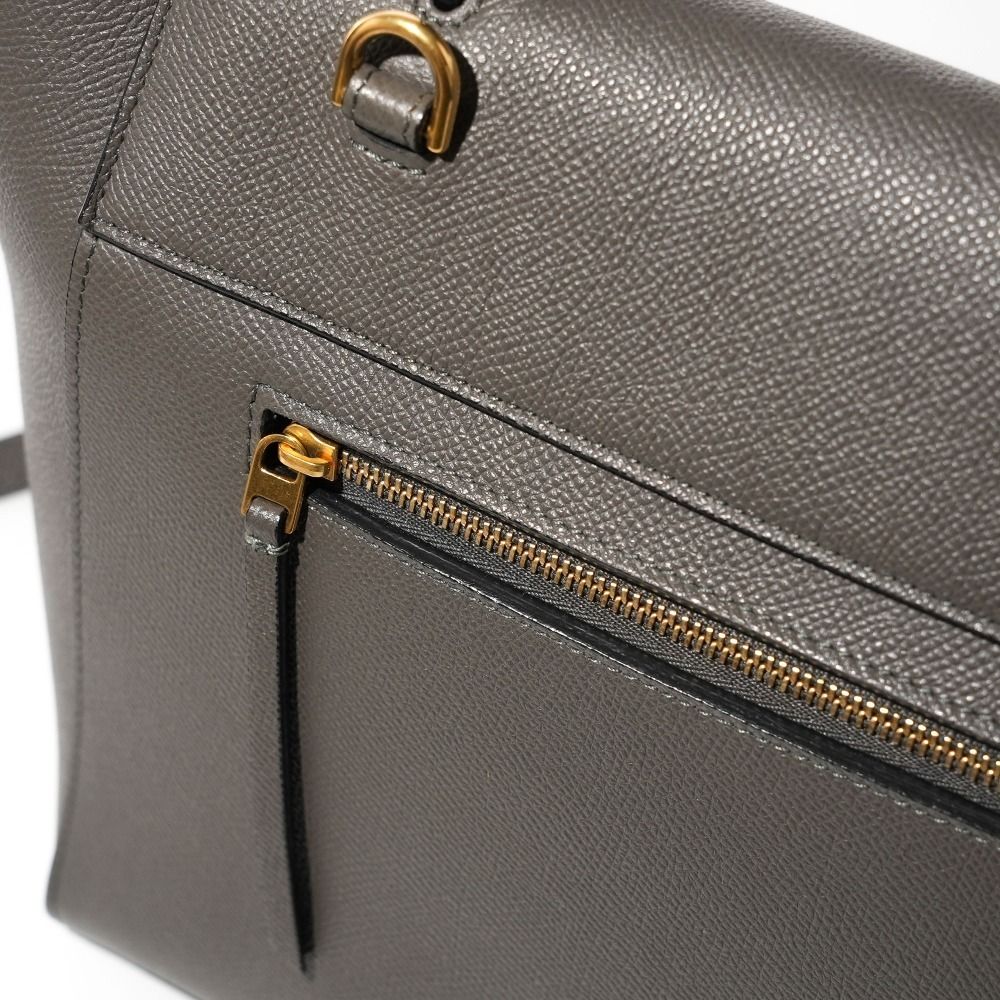 Celine Belt Bag Mini 28 X 23 X 17Cm Calfskin Gray Color Big Bag Vintage  Rare