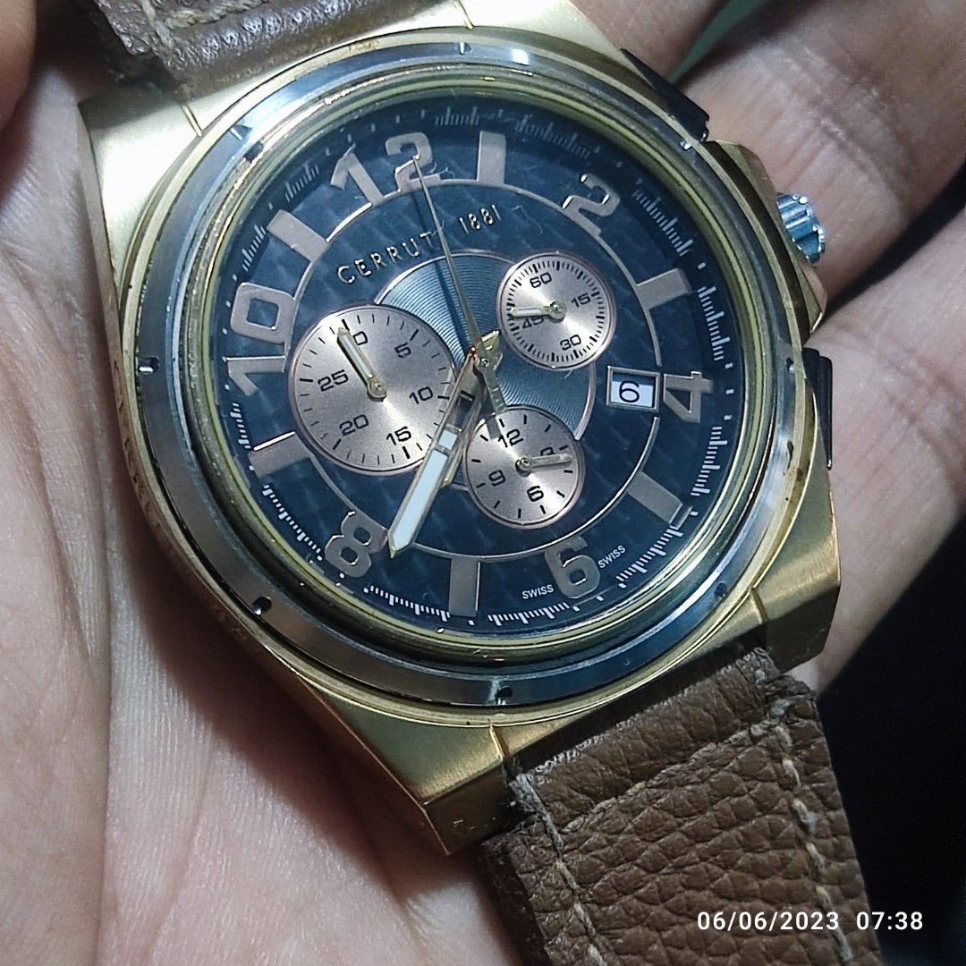 Cerruti 1881 Quartz Chronograph Swiss, Men's Fashion, Watches ...