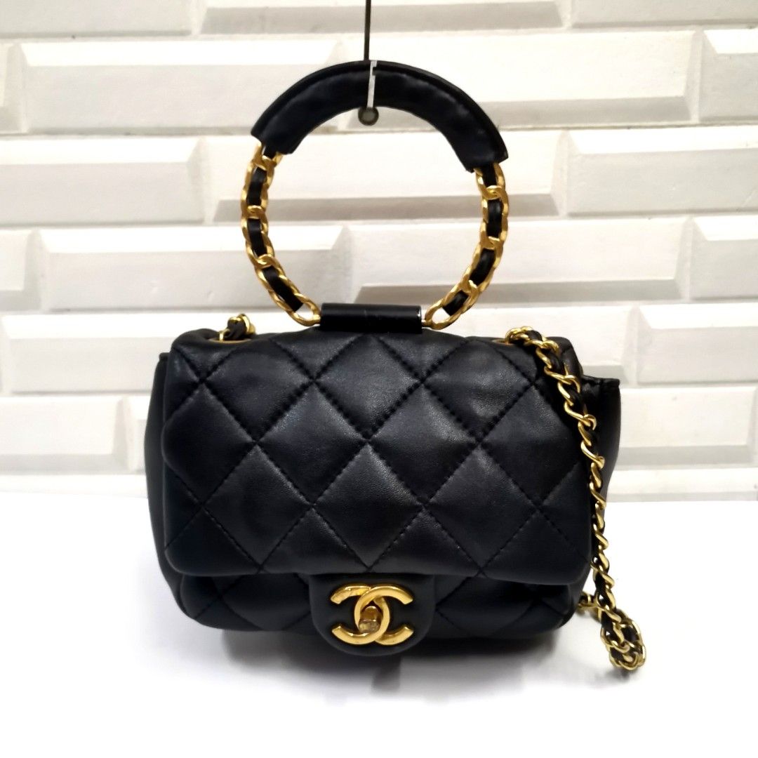 Chanel circle handle bag shop