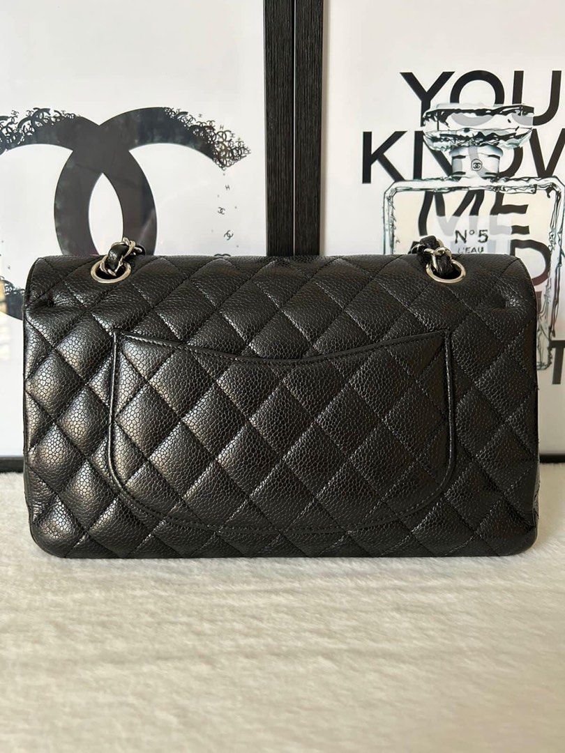 Chanel Classic Medium Double Flap Bag (Category: Luxury Bags & Wallets) located in Manila. Submitted by bagislifeshop (Listing ID 1232386132, Image 3). Description: ▪️Chanel Classic Medium Double Flap Bag▪️ ☑️Available in Pampanga ✅Series 11 ✅Condition: 8.5/10 ✅Colour: Black in silver hardware ✅Material: Caviar leather ✅Inclusions: dustbag, booklet, hologram sticker, entrupy certificate and box .