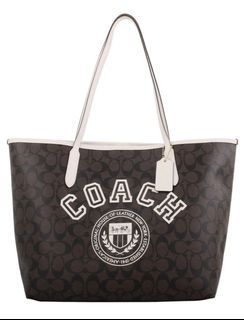 Coach 23821 Saffiano Leather Medium North South Tote, Coral