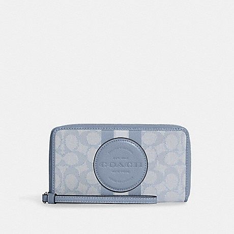 Coach Dempsey Large Phone Wallet in Signature Jacquard, Women's