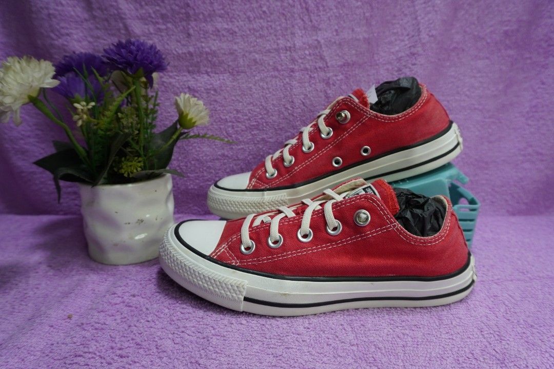 Converse Chuck Taylor All Star Canvas Ox Core Red Fesyen Wanita